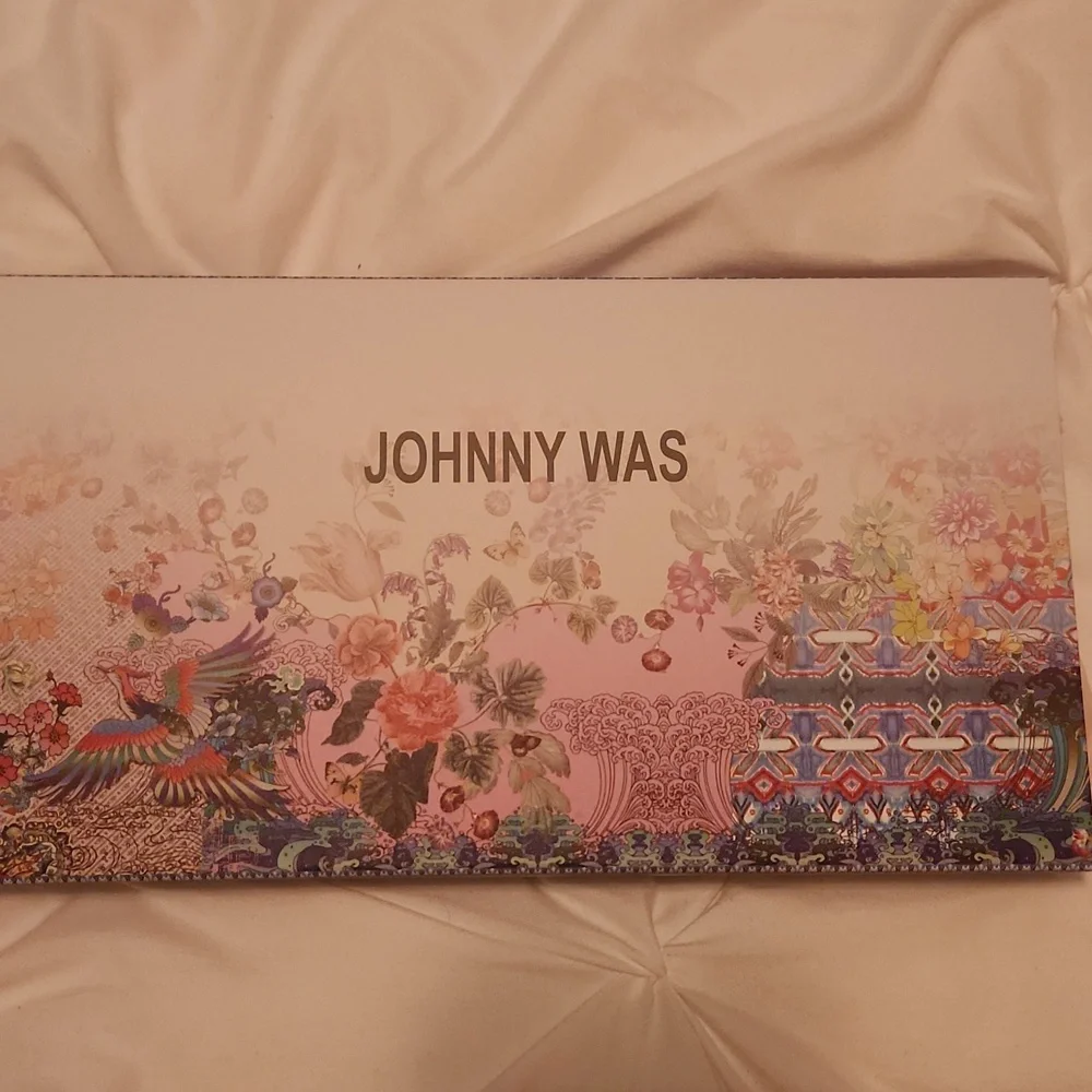 Johnny Was Multicolor Butterfly and Stripe Scarf - Picture 4 of 10
